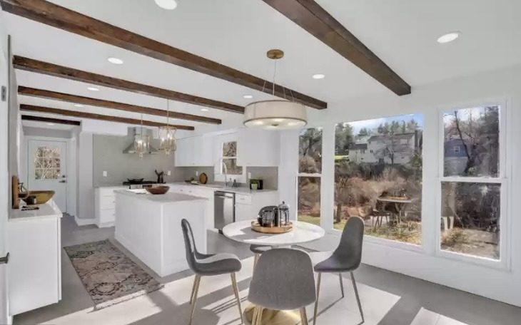 Kitchen with large double-hung windows by Pexic Windows